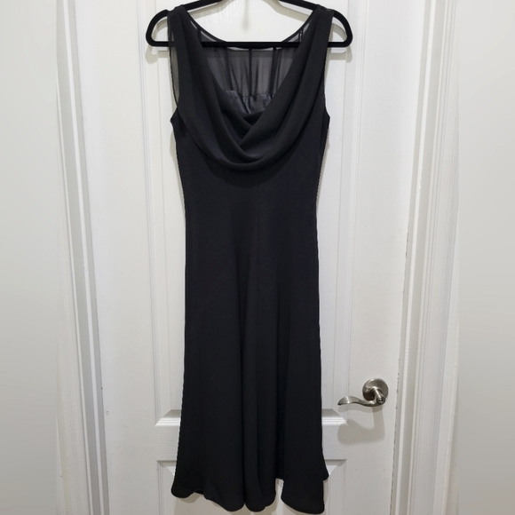 NWT $90 Women's Black Jones Wear Column Dress Size 12 100% Polyester - Picture 5 of 8